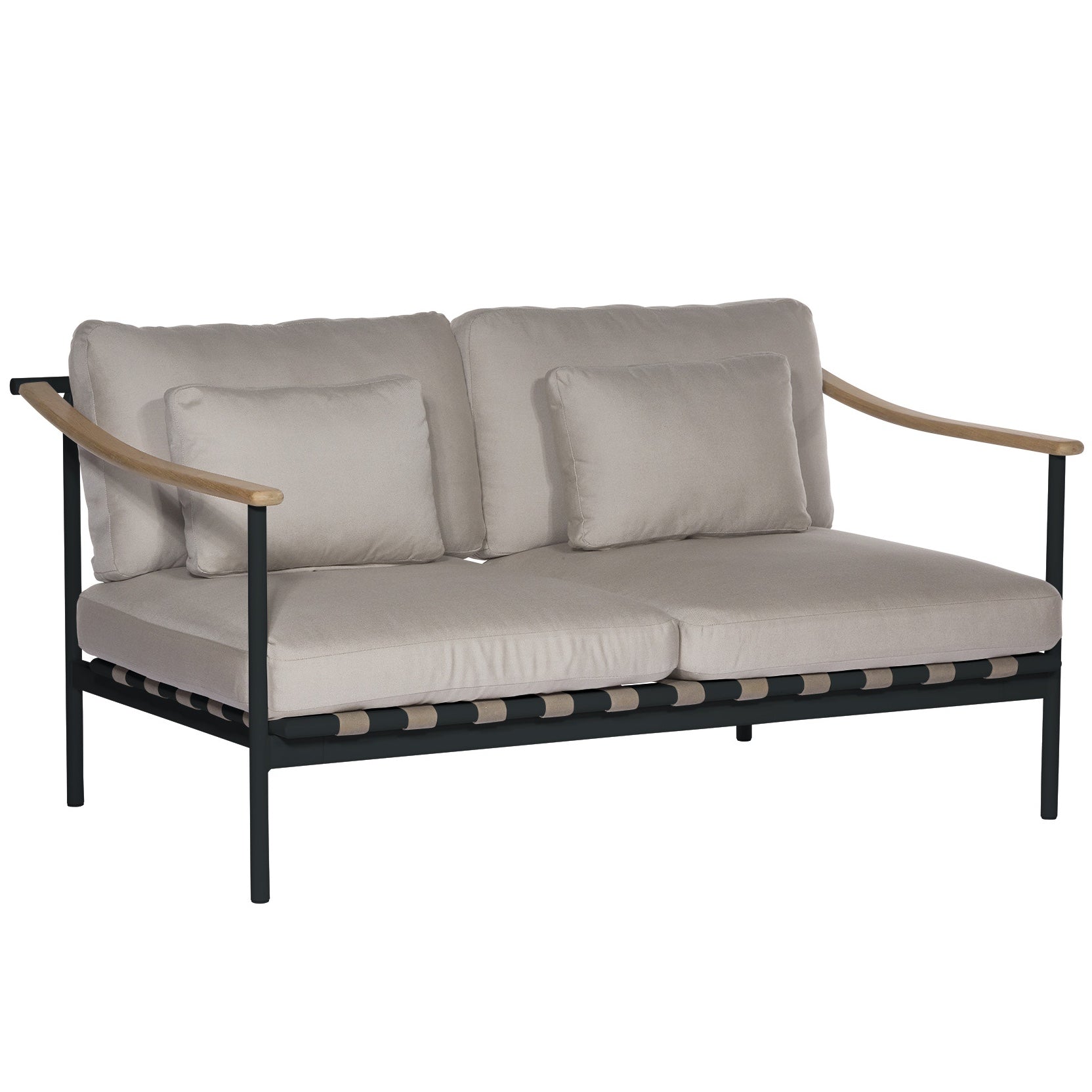 Around Deep Seating Sofa mit Teakarmlehnen 150 cm