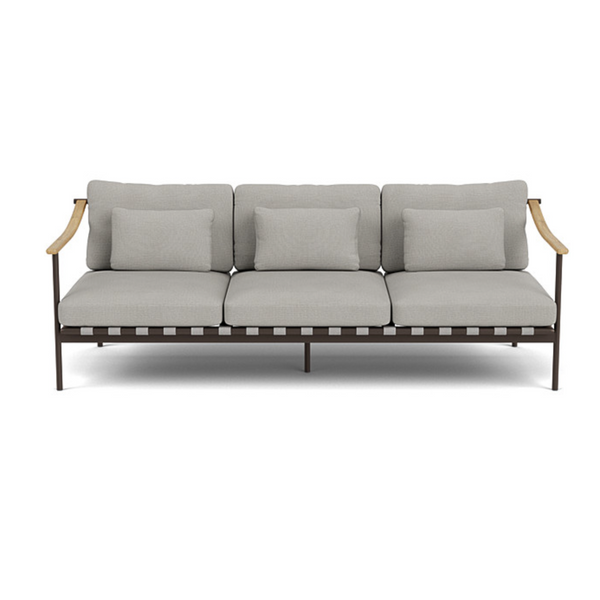 Around Deep Seating Sofa mit Teakarmlehnen 220 cm