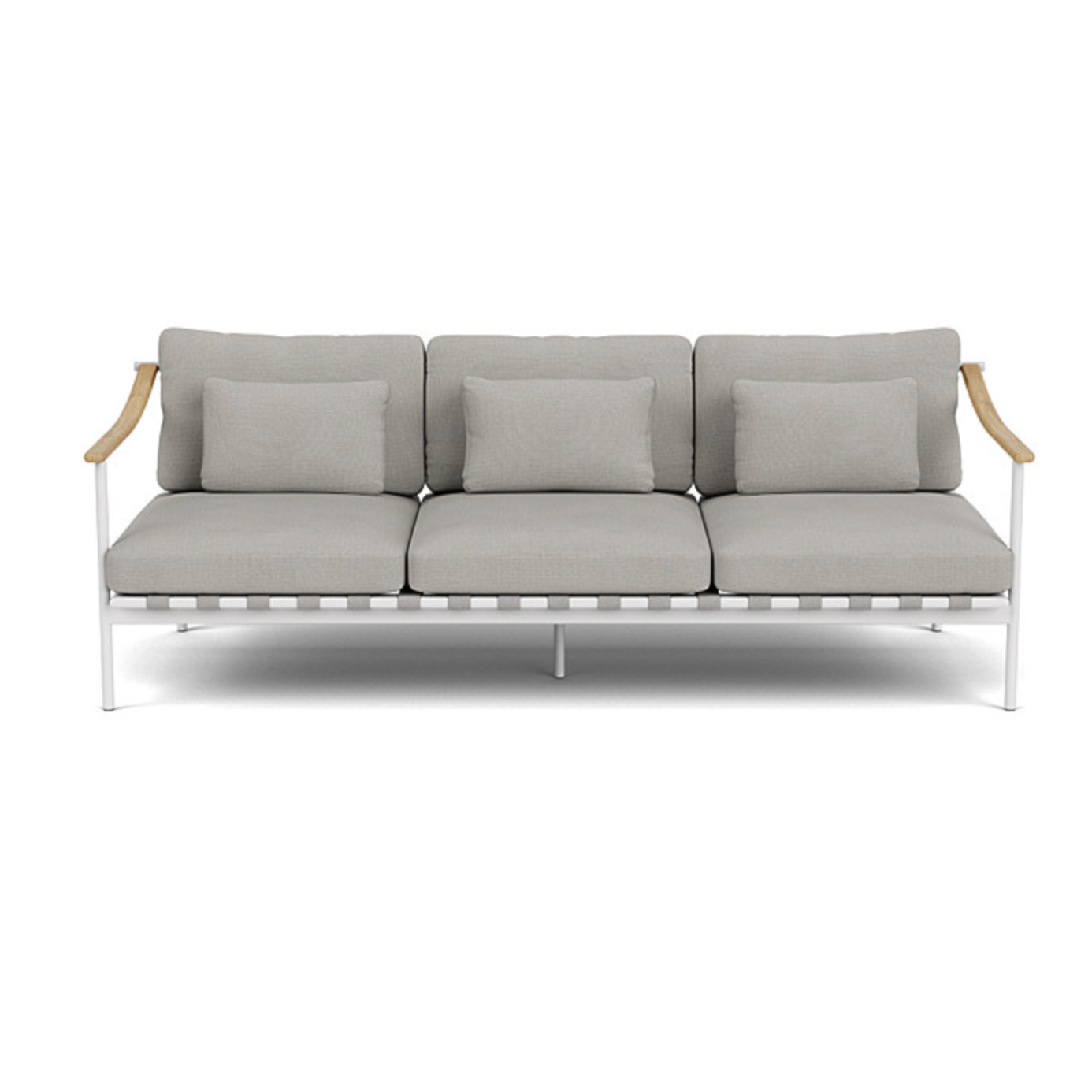 Around Deep Seating Sofa mit Teakarmlehnen 220 cm