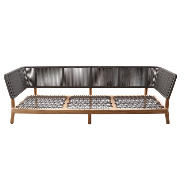 Traditional teak Marcella sofa 231 cm