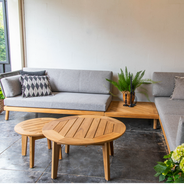 Traditional teak Marcella lounge table Ø63 cm