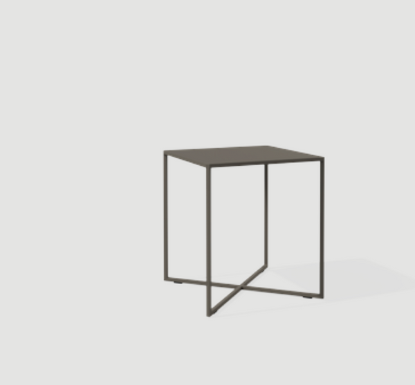 Tribù NATAL ALU square side table 40 cm 