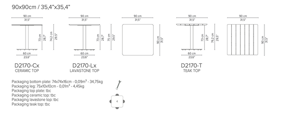 Tribù T-TABLE Esstisch 90 cm