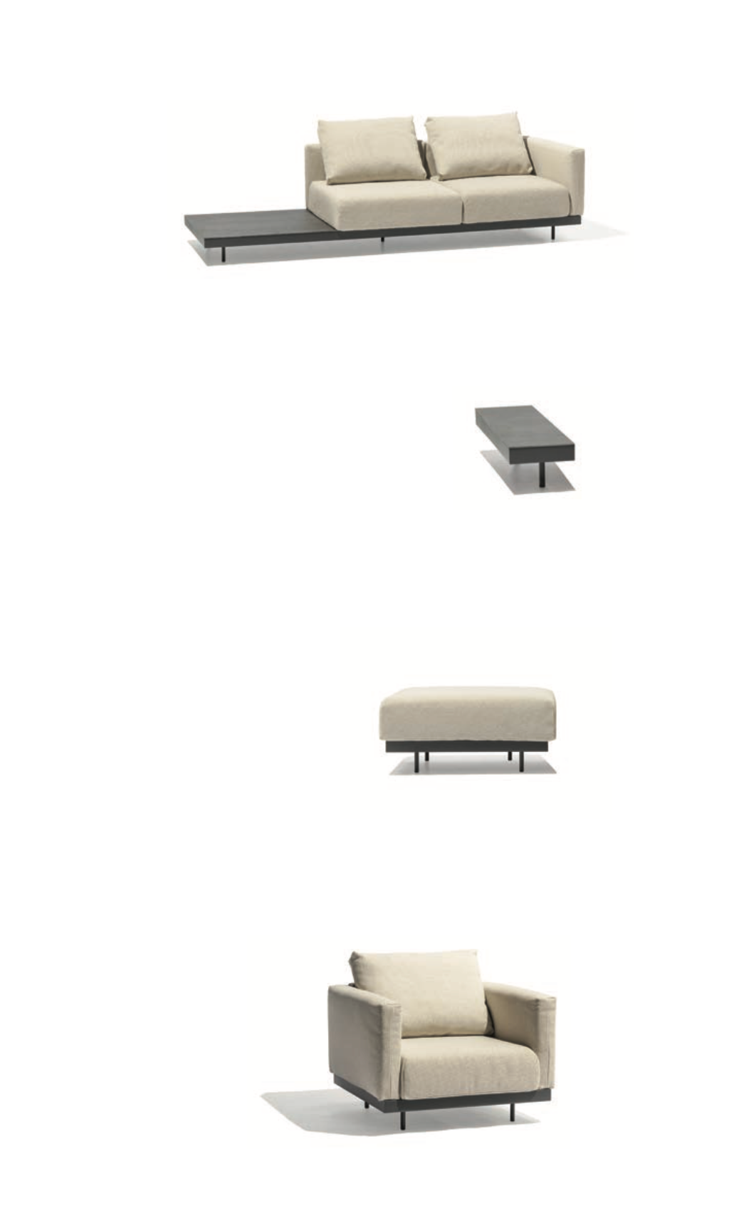 Todus Dongo modulares Sofa mit Tisch 361 cm