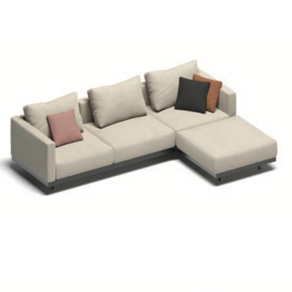 Todus Dongo modulares Eck-Loungesofa mit Hocker 274/273 cm