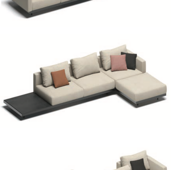 Todus Dongo modulares Eck-Loungesofa mit Tisch 361/184 cm