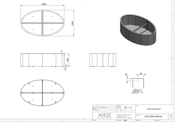 Adezz Ellipse en aluminium 