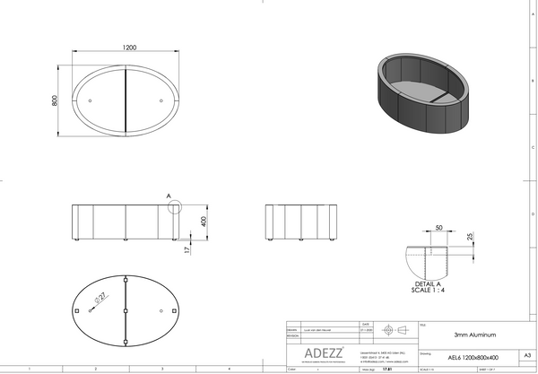 Adezz Ellipse en aluminium 