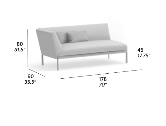 expormim Livit Abschlusssofa links