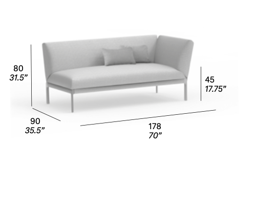 expormim Livit Abschlusssofa rechts