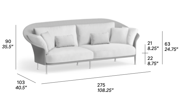 expormim Liz Sofa XL 275 cm