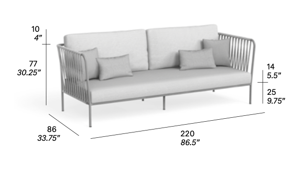 expormim Nido Sofa 176 cm