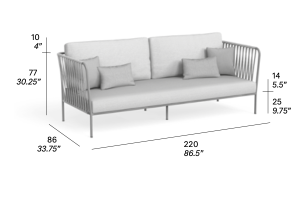 expormim Nido Sofa 220 cm