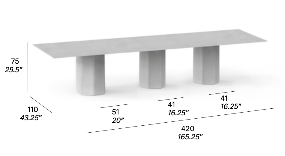 expormim Talo Esstisch 420 cm