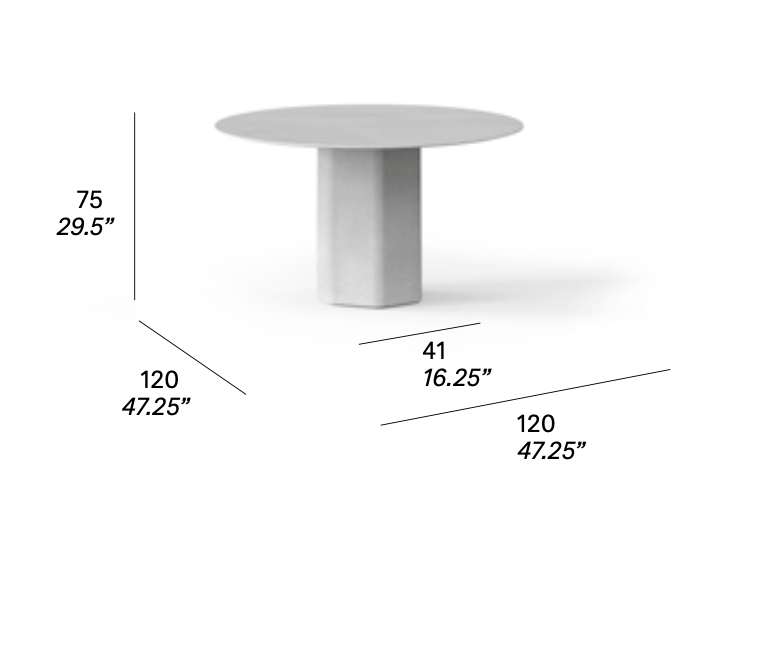 expormim Talo Esstisch Ø 120 cm