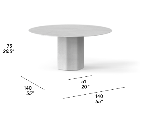 expormim Talo Esstisch Ø 140 cm