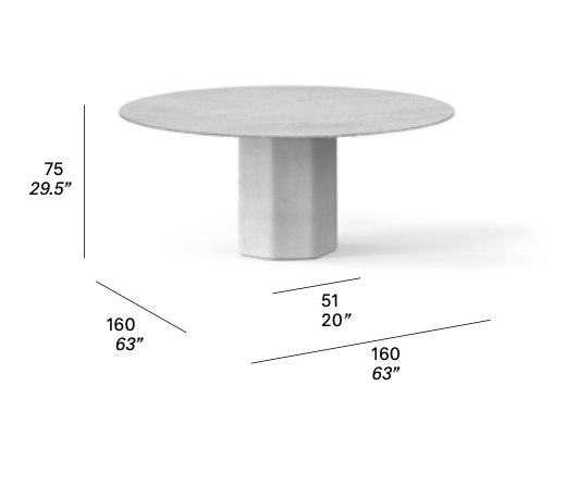 expormim Talo Esstisch Ø 160 cm