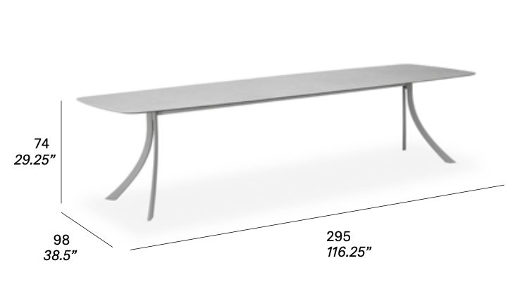 expormim Esstisch Falcata 295 cm