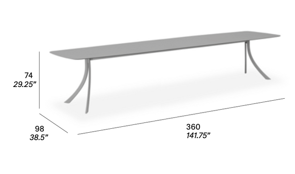 expormim Esstisch Falcata 360 cm