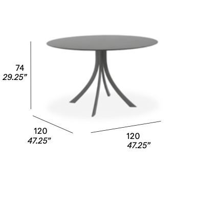 expormim Esstisch Falcata Ø 120 cm