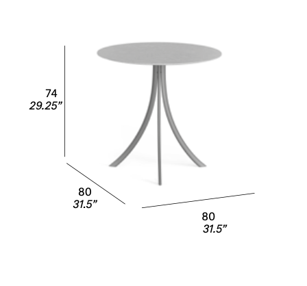 expormim Bistro-Tisch Ø80 cm