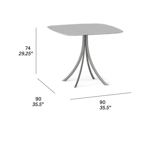 expormim Bistro-Tisch elliptisch 90 cm