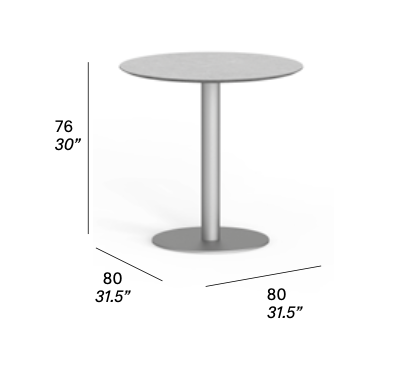 expormim Bistro-Tisch Flamingo Ø80 cm