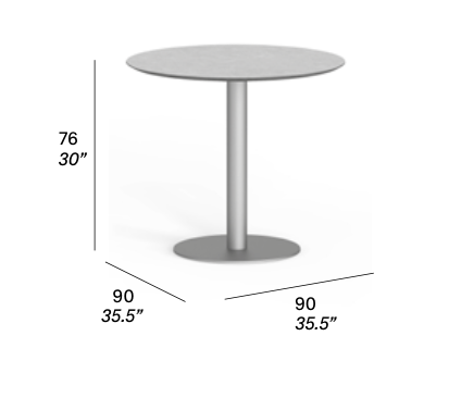 expormim Bistro-Tisch Flamingo Ø90 cm