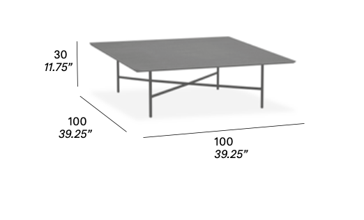 expormim niedriger Loungetisch Grada 100 cm