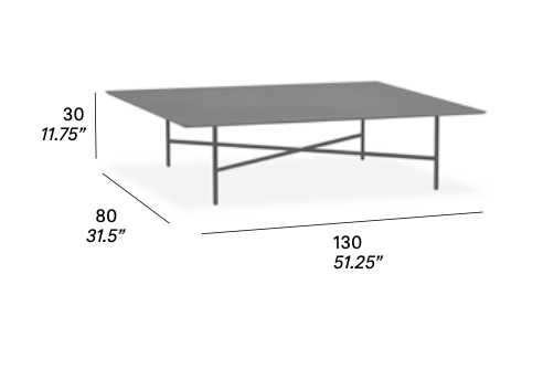 expormim niedriger Loungetisch Grada 130 cm