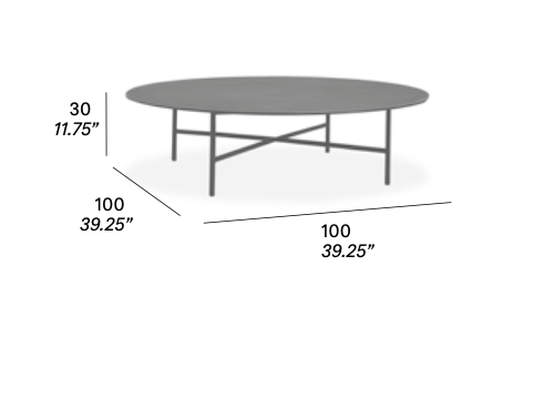 expormim niedriger Loungetisch Grada Ø 100 cm