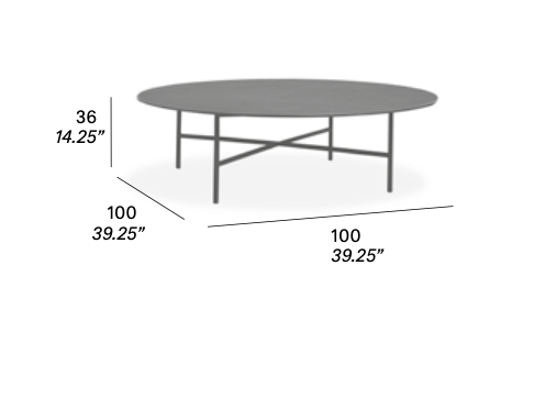 expormim Loungetisch Grada Ø 100 cm