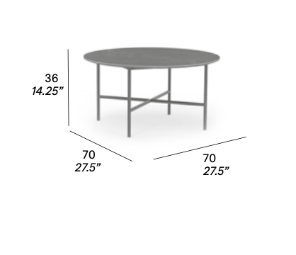 expormim Loungetisch Grada Ø 70 cm