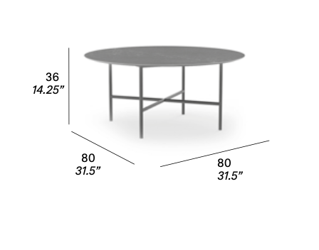 expormim Loungetisch Grada Ø 80 cm