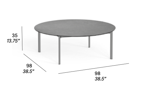 expormim Loungetisch Bare Ø 98 cm