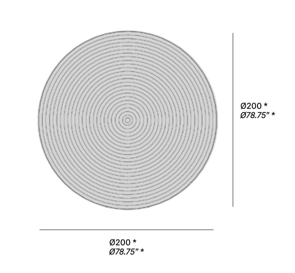 expormim runder Outdoorteppich Espiral Ø 200 cm