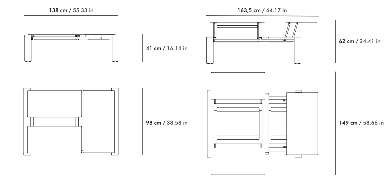 Ego Paris Trio Modular Couchtisch Kama