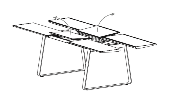 Ego Paris ausziehbarer Esstisch Extrados Medium 182/242 cm