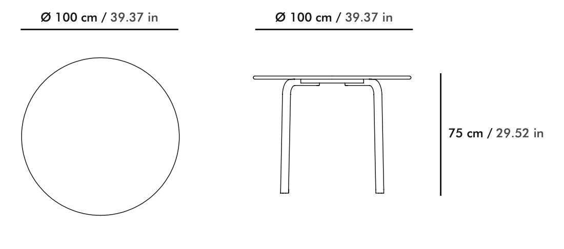 Ego Paris runder Esstisch Marumi 100 cm