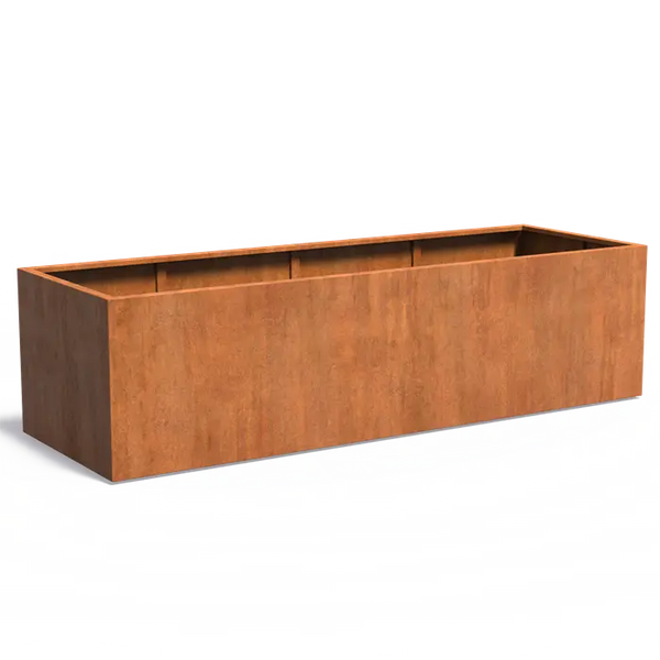 Bordure rectangulaire Adezz Carrez en acier Corten sans socle 