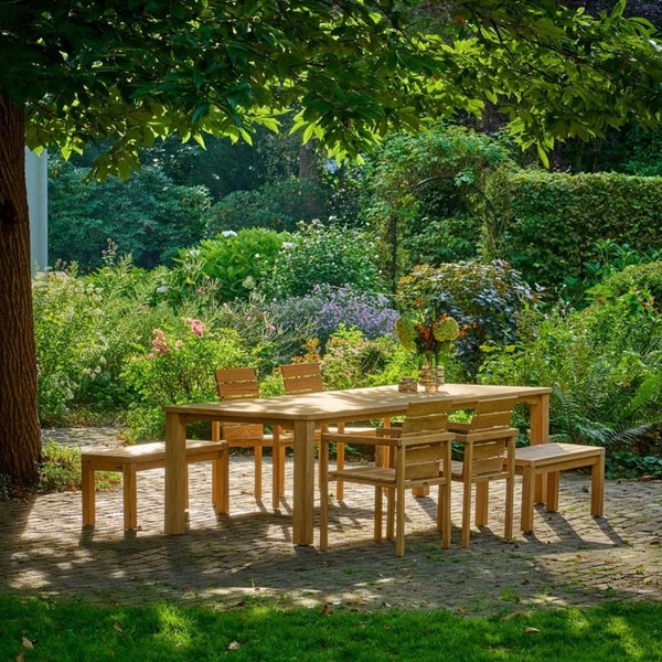 Table à manger traditionnelle en teck Maxima 300 cm