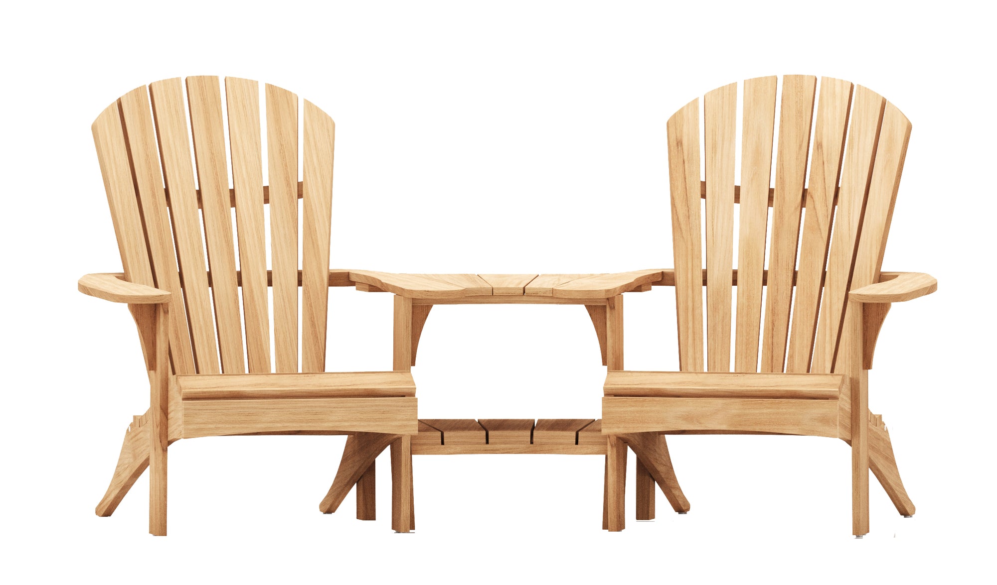 Traditional Teak Sienna Beachchairs-Set Tête-à-tête