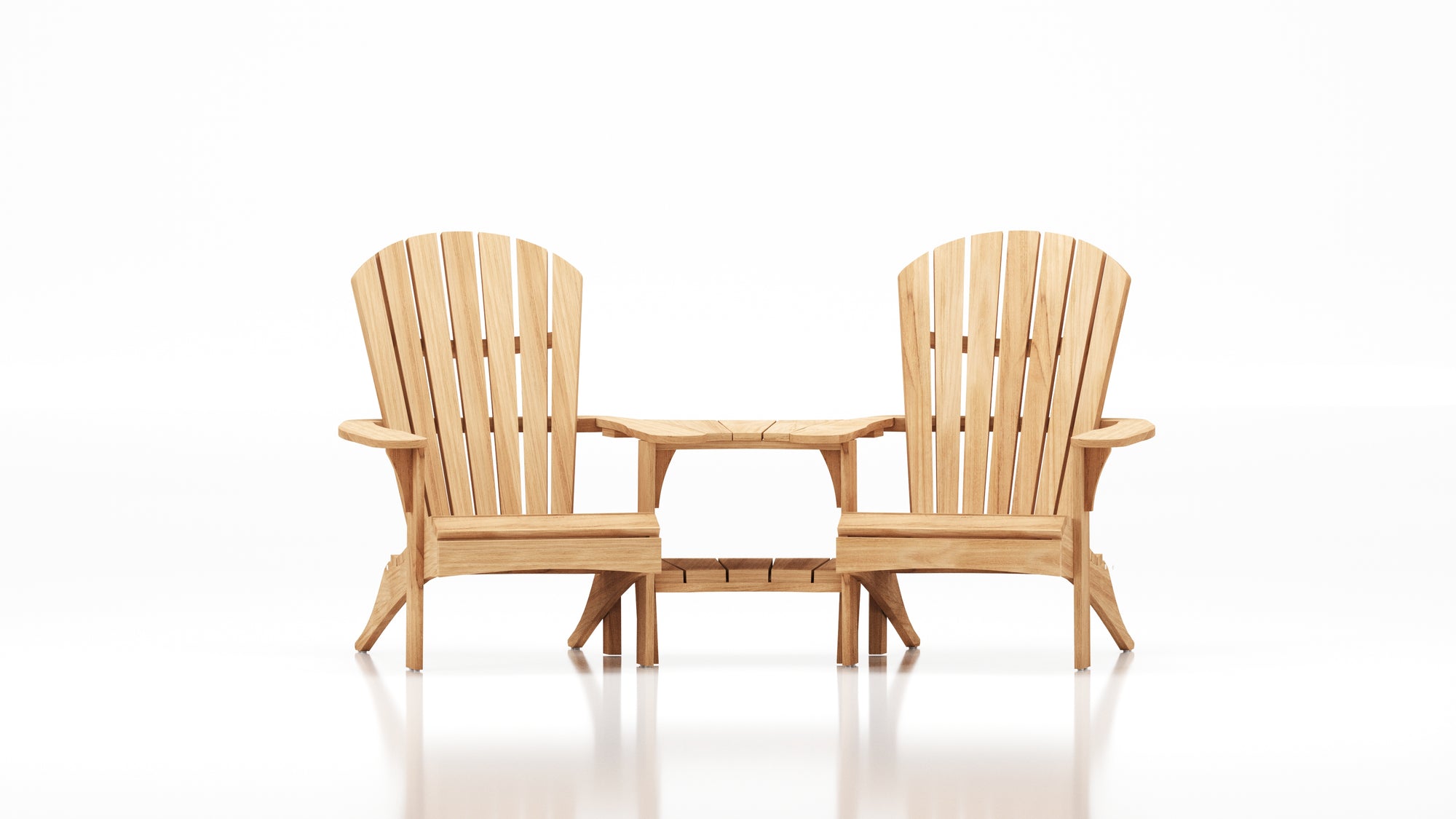 Traditional Teak Sienna Beachchairs-Set Tête-à-tête