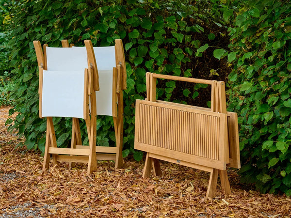 Traditional teak Sofia folding dining table, Ø90 cm