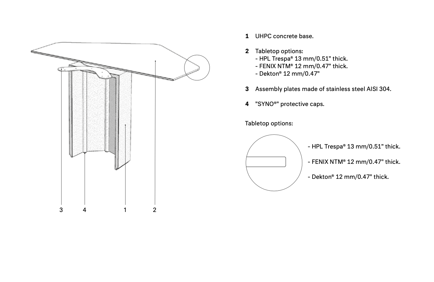 expormim Talo Esstisch Ø 160 cm