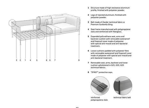 expormim Obi Sofa 245 cm