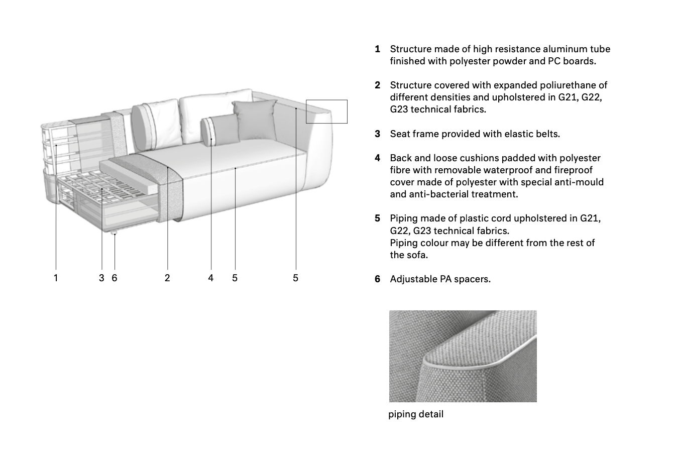 expormim Plump großer Sitzpouf rund