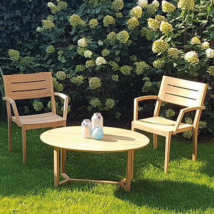 Traditional Teak Manon elliptischer Loungetisch