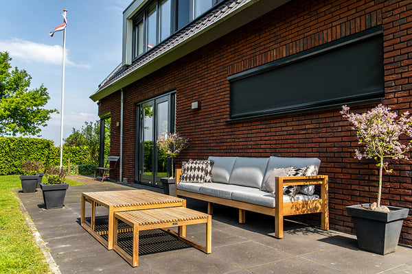 Traditional teak Maxima lounge table 120 cm