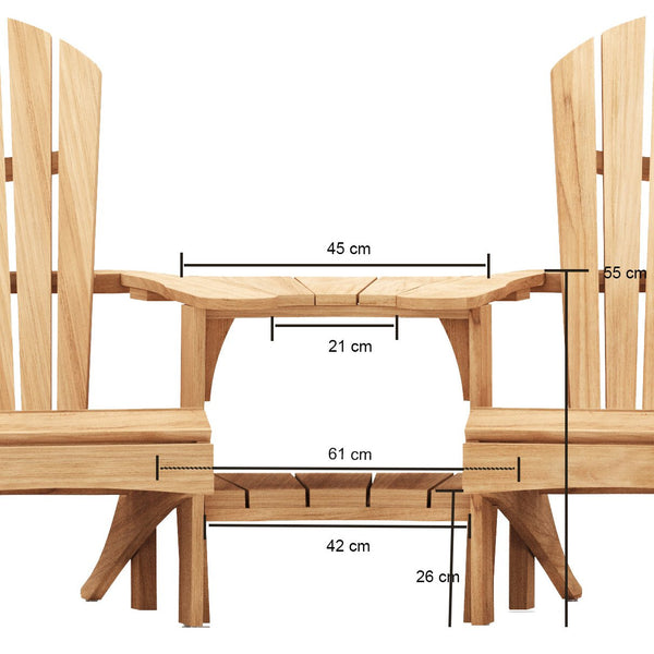 Traditional Teak Sienna In-Between-Tisch